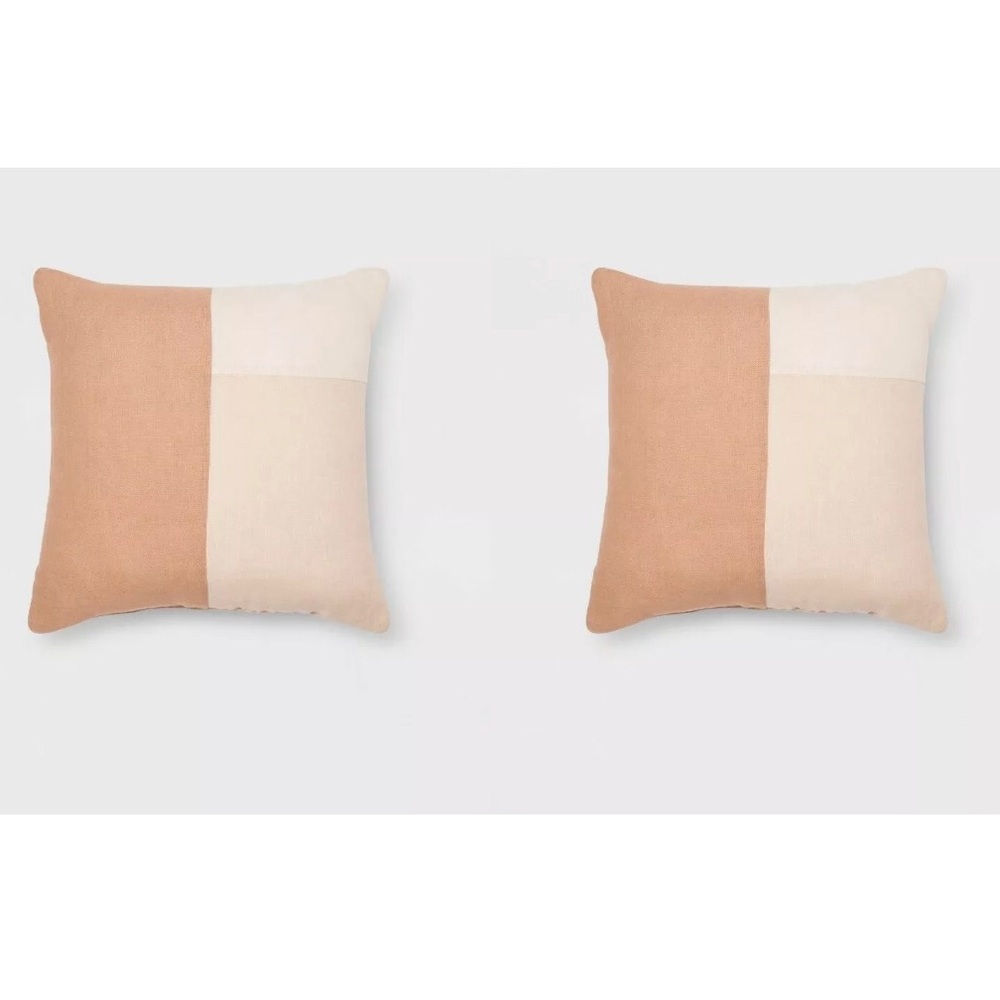 🆕 2pk PROJECT 62 Colorblock Cotton Throw Pillow